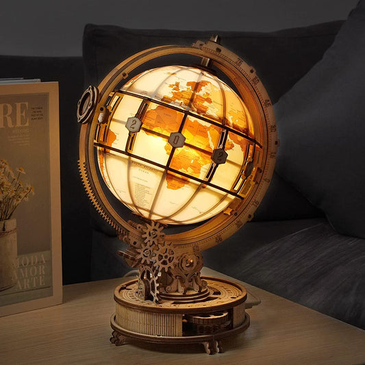3D Wooden Puzzle Globe Lamp