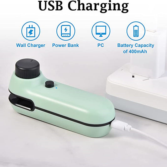 2-in-1 Rechargeable Mini Bag Sealer and Cutter