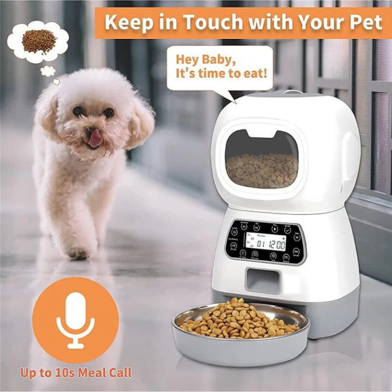 Avehrit 3.5L Automatic Pet Feeder with WiFi APP Smart Dosing